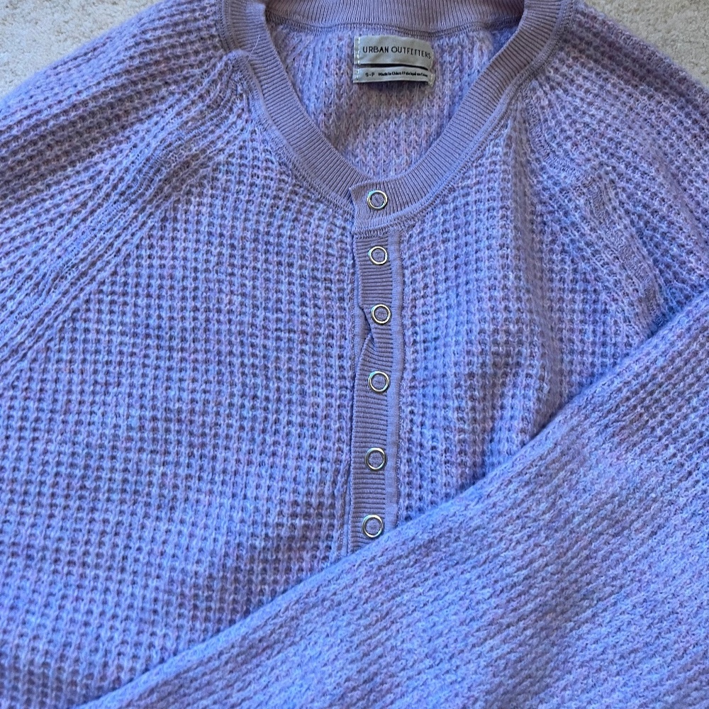 Urban Outfitter Purple Waffle Henley